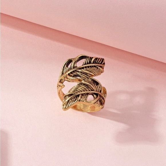 Bohemian Feather Wrap Womens Ring - Picture 6 of 16